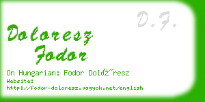 doloresz fodor business card